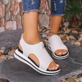 Fashionable Large-Size Flat-Soled Women's Sandals In