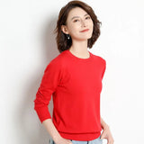 Sweater 2020 New O-neck Female Long-sleeved Knitted Pullover Jumper Pull Femme Clothes White Loose Thin Korean Plus