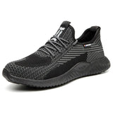 New Work Boots Men Safety Shoes Steel Toe Safety Ankle Boots Indestructible Shoes Anti-smash Work Socks Sneakers