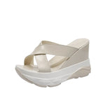 Women Summer Shoes Fashion Slippers lightweight Thick Platform High Heel Slippers Lady Girls Increased Wedge Sexy Slippers