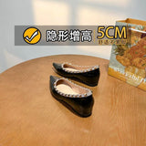 Breakj 5Cm High Rivet Tip Light-Mouthed Single-Shoe Women 2025 Summer New One-Legged Stubble Shoes Boat