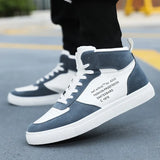 New Extra Large AJ Men's Shoes Korean Trend High Upper Board Shoes Black And White Panda