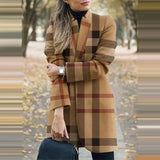 Winter New Fashion Women Stand Collar Print Jackets Casual Long Sleeves Elegant Office Lady Cardigan Slim Buttons