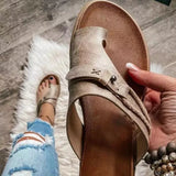 Breakj Toe Slippers 2023 Summer New European Code Flat Bottom Retro Cool Drag