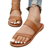 Breakj Slippers Female 2023 Spring And Summer New Pure Color Round Head Wear Casual Large Size Set Toe Cool Drag