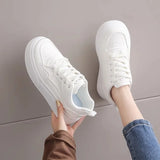 Breakj Version Of Small White Shoes Women In The Autumn Of 2025 New Fashion Thick-Soled Women's Casual Shoes In The Trend Of Retro Lace Board