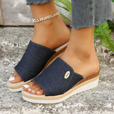 Breakj Spring / Summer 24 New Slope With Slippers Female Thick Bottom With Beach Fish Mouth A Word Slipper