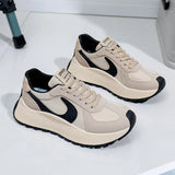 Breakj Korean Version Of The Thick Platform Dad Shoes Spring 2025 New Street Shot Student Running Sneakers Increased Leisure BN