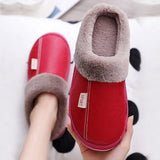Home Slippers Women Men Winter Fur Plush Keep Warm Flat House Indoor Shoes Woman Soft Comfort Cotton Female