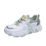 Chunky Sneakers Vulcanized Mesh Lace Up Shoes Female Comfortbale Flat Woman Platform Ladies Fashion Casual