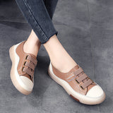 Breakj Little White Shoes Women's New Spring British Wind Small Leather Shoes Casual Beef Bottom Leather Bean