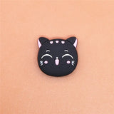 Sale 1pcs Shoe Charms Cute Cat Shoe Accessories Buckle Garden Shoes Decorations Fit Croc JIBZ Kid's X-mas Free