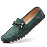 Loafers Men Fashion Suede Shoes Genuine Leather Slip-on Shoes Moccasins Soft Sole Driving Shoes for