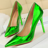 Shoes Woman Pumps Patent Leather High Heels Stiletto Black Women Heels 10.5 Cm Party Shoes Classic Pumps Plus Size