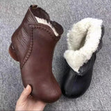 Breakj Boots Women's Shoes To Keep Warm 2024 Autumn And Winter Family Wind Side Zipper New Versatile Comfortable Mom Shoes Retro And