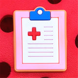 Sale 1pcs Medical Supplies PVC Shoe Charms Cute Stethoscope Syringe Shoe Buckle Decoration Jibz fit Croc Kids X-mas