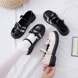 women's shoes bow Merlot Japanese Lolita shoes lace girl round head Lolita single shoes cute shoes kawaii zapatilla