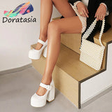 Female Ankle Strap Pumps Buckle High Heel Platform Women Mary Janes Pumps 2022 New Arrivals Cosplay Trendy