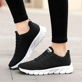 Plus Size 42 Breathable Mesh Platform Sneakers Women Slip on Soft Ladies Casual Running Shoes Woman Knit Sock Shoes