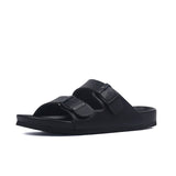 Summer Men Cork Slippers PU Leather Men's Sandals Fashion Flip Flops For Men Black Mule Clogs Slippers Footwear