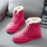 Women boots winter snow boots female boots Duantong warm lace flat with women shoes tide shoes F031 hot sale