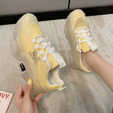 Women's Casual Sneakers 2021 Trendy Jelly Sole Women Sport Shoes Chic Girls Chunky Sneakers Breathable