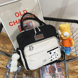 Women's backpack New nylon Kawaii Backpacks for women Cute badge School backpack for girls fashion Shoulder bag 2021 Women's