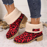 Breakj Autumn And Winter Large Size Wool Women's Boots Thick Heels High Heels Two Warm Women's Boots Boots Cotton Shoes Snow