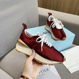 Platform Casual Running Shoes Women Flat Mixed Color Lace Up Patchwork Sneakers Outdoor Walk Tennis Shoes Zapatillas