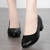 Black White Heels Women Pumps Square High Heels Shoes Lady Office Work Luxury Designer Women Formal Shoes