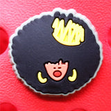 Charms Accessories Custom Cartoon Cute PVC Shoe Croc Buttons Sandals Charms Black Lives Dope Father Portrait Free