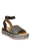 Fashion Rhinestones Wedge Sandals Women Summer 2020 High Heels Platform Shoes Woman Thick Sole Black White Chunky