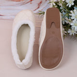 Breakj Solid-Colored Velvet Flat Bottom Low-Top Cotton Shoes Women Plus Velvet Wide Buns To Keep Warm Hair Single