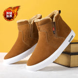 Autumn And Winter New Winter Plush Cotton Boots Men's Fashion Trend Warm Leisure High-Top Cotton