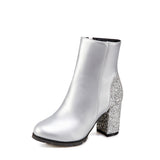 Breakj Ankle Boots Plus Size Thick Heel Women's Boots 31-50 Plus Size Suede Fall / Winter