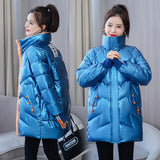 2021 New Long Parkas Fashion Warm Winter Jackets For Women Casual Gloosy Parka Winter Coat Female Padded