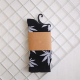 Socks For Women Men's Cotton Socks Hip Hop Leaf high Quality Harajuku Ladies White Green Spring Autumn casual long